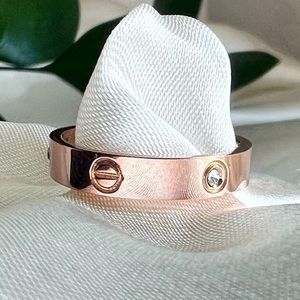 Rose Gold Screw Ring